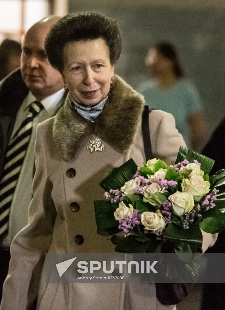 Princess Anne visits Hippotherapy course at Moscow race course
