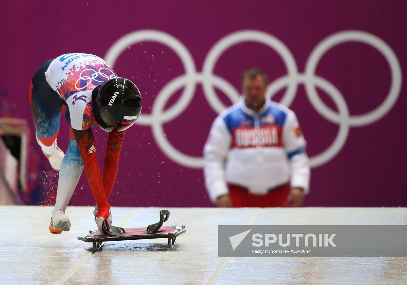 2014 Winter Olympics. Skeleton. Women. Day One