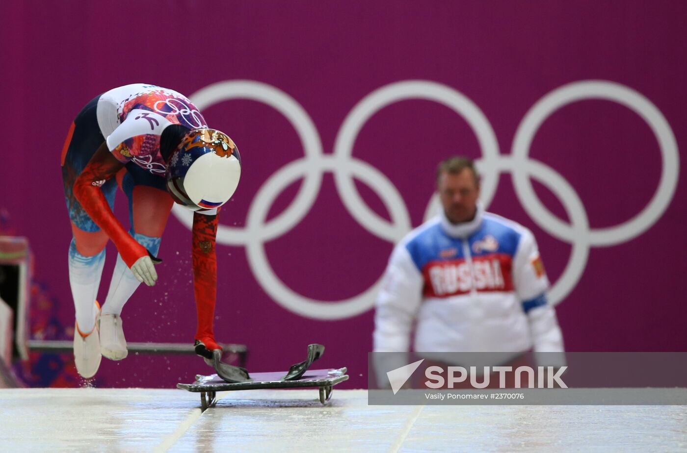 2014 Winter Olympics. Skeleton. Women. Day One