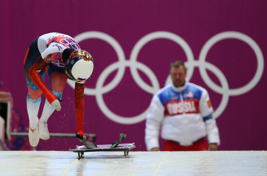 2014 Winter Olympics. Skeleton. Women. Day One