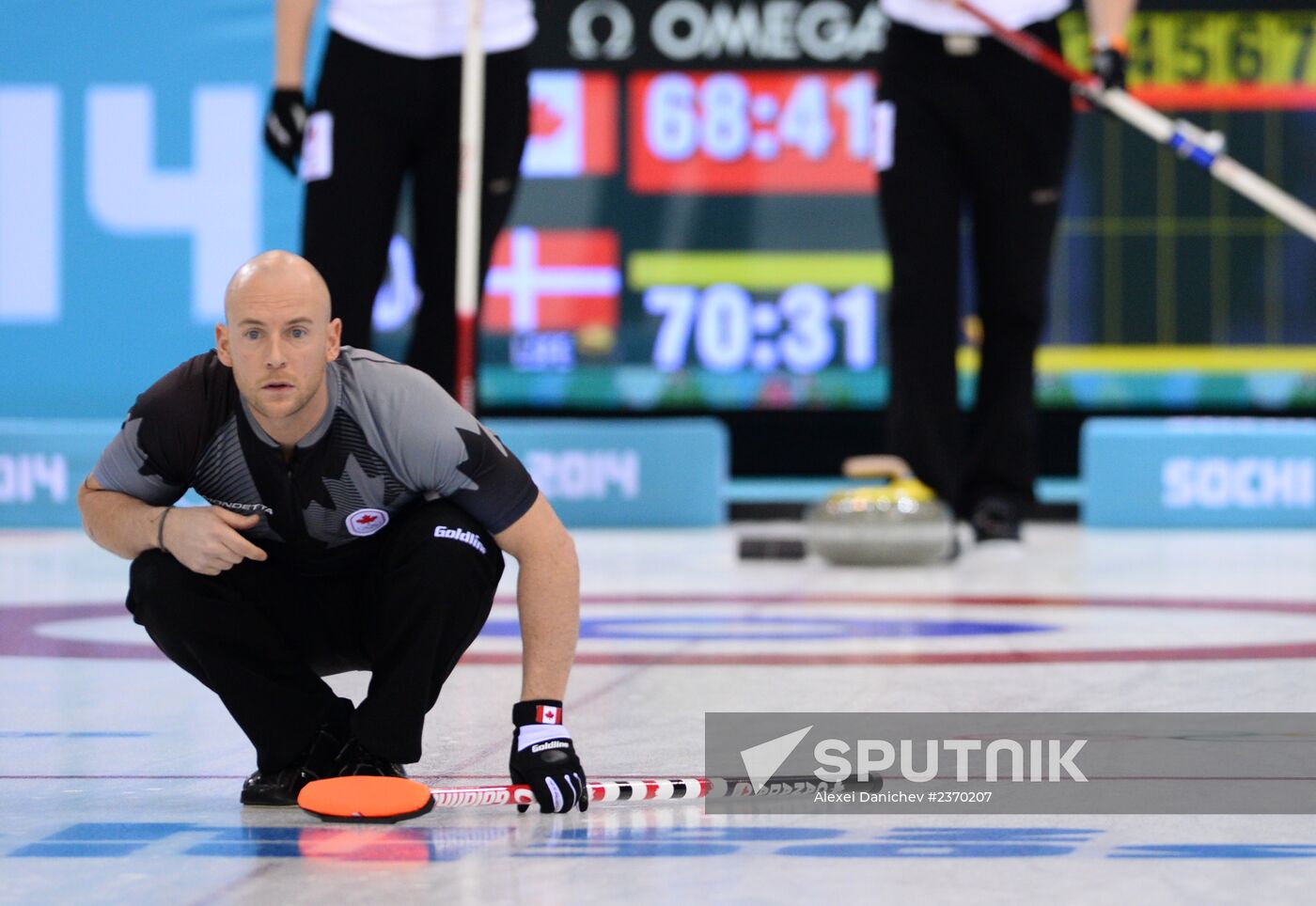 2014 Winter Olympics. Curling. Men. Day Four