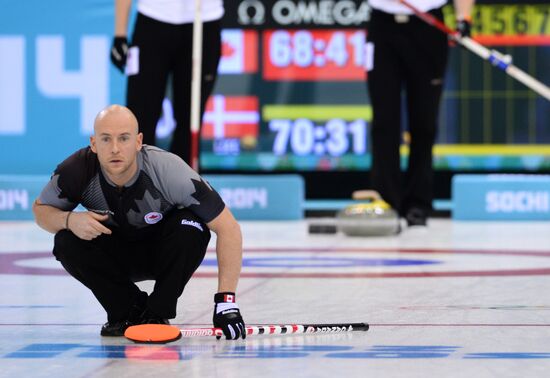 2014 Winter Olympics. Curling. Men. Day Four