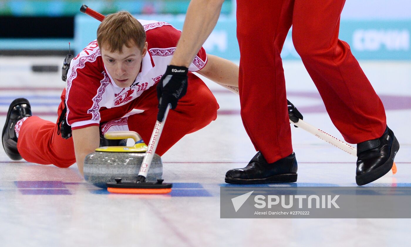 2014 Winter Olympics. Curling. Men. Day Four