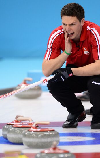 2014 Winter Olympics. Curling. Men. Day Four