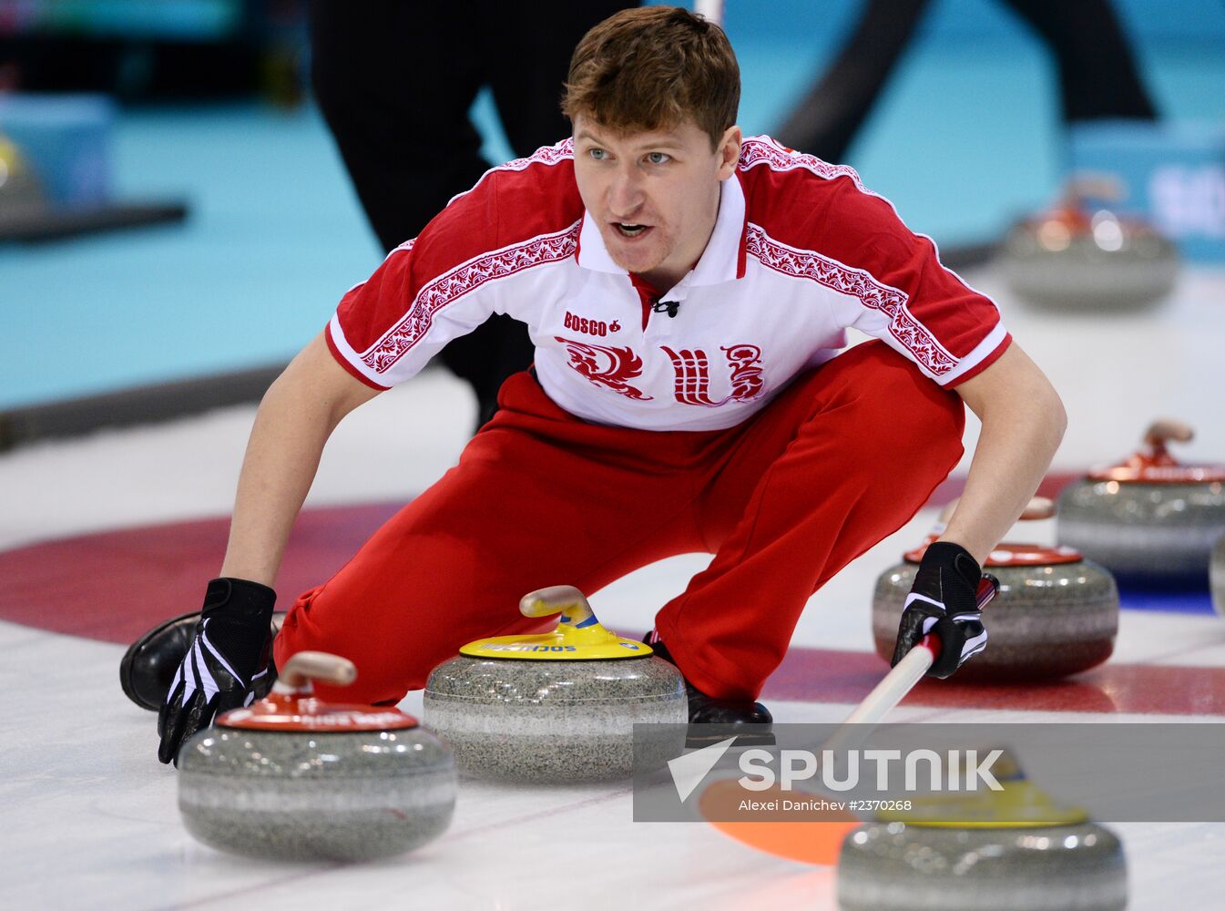 2014 Winter Olympics. Curling. Men. Day Four