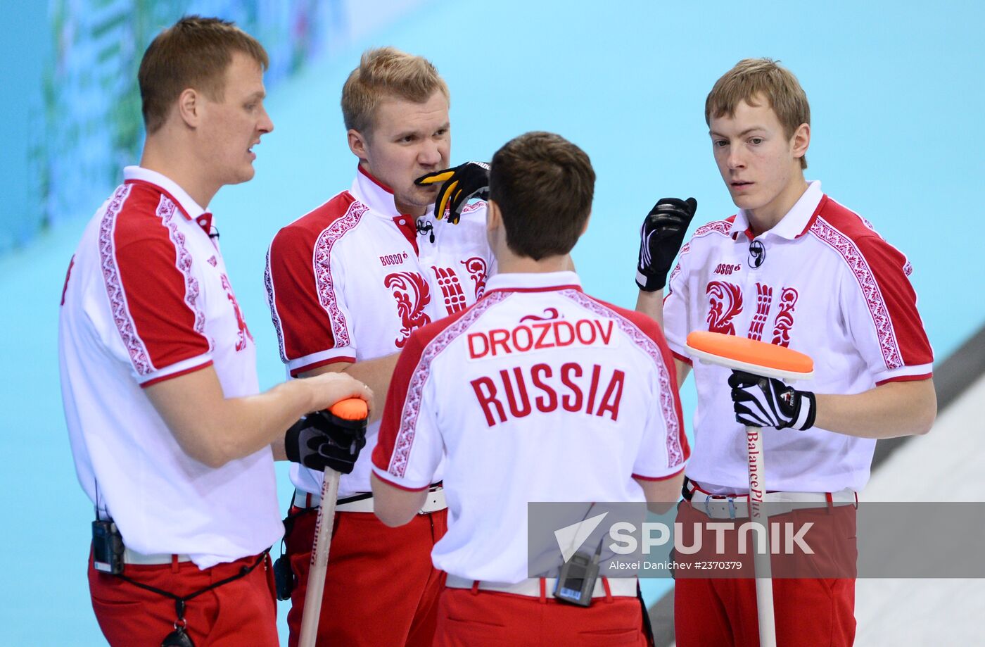 2014 Winter Olympics. Curling. Men. Day Four