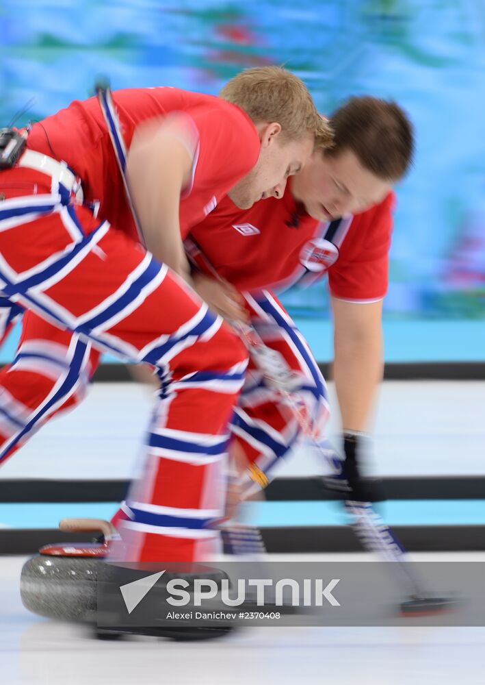 2014 Winter Olympics. Curling. Men. Day Four