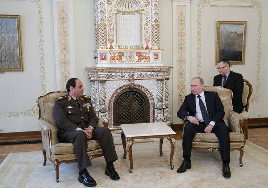 Vladimir Putin meets with Abdel Fattah el-Sisi