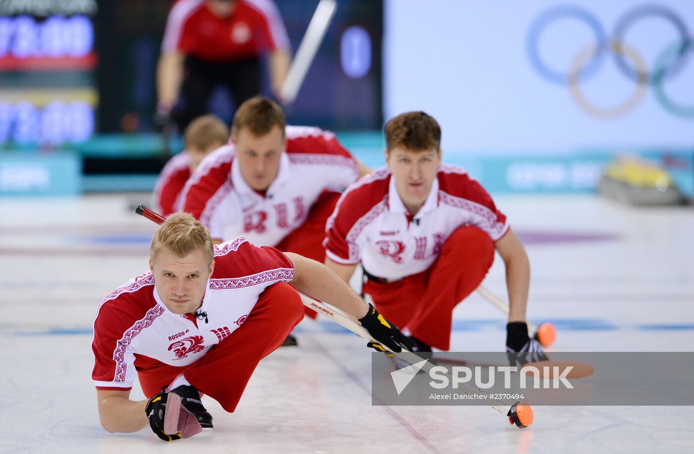 2014 Winter Olympics. Curling. Men. Day Four