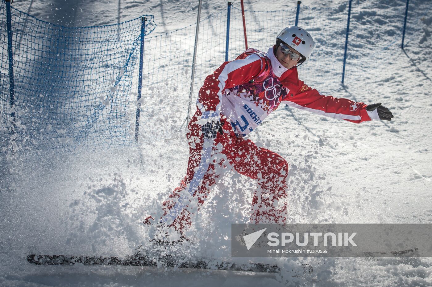 2014 Winter Olympics. Freestyle skiing. Men. Aerials. Trainings
