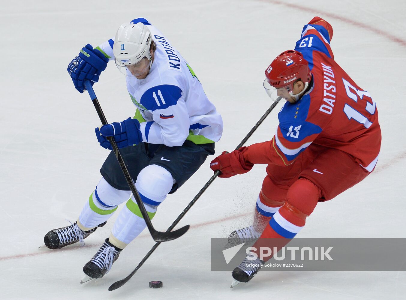 2014 Winter Olympics. Ice hockey. Men. Russia vs. Slovenia