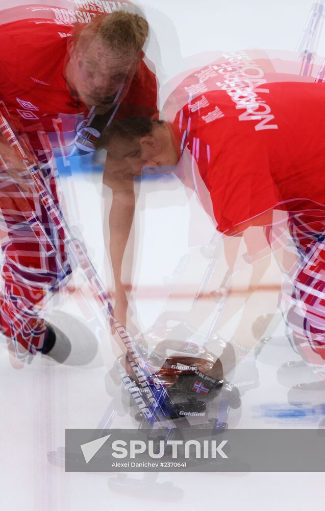 2014 Winter Olympics. Curling. Men. Day Four