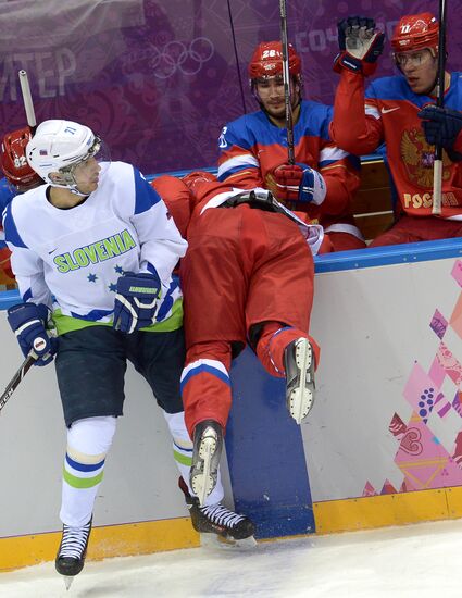 2014 Winter Olympics. Ice hockey. Men. Russia vs. Slovenia