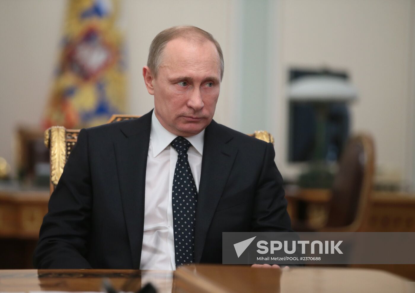 Vladimir Putin meets with Ella Panfilova, Vladimir Lukin