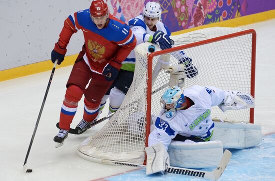 2014 Winter Olympics. Ice hockey. Men. Russia vs. Slovenia