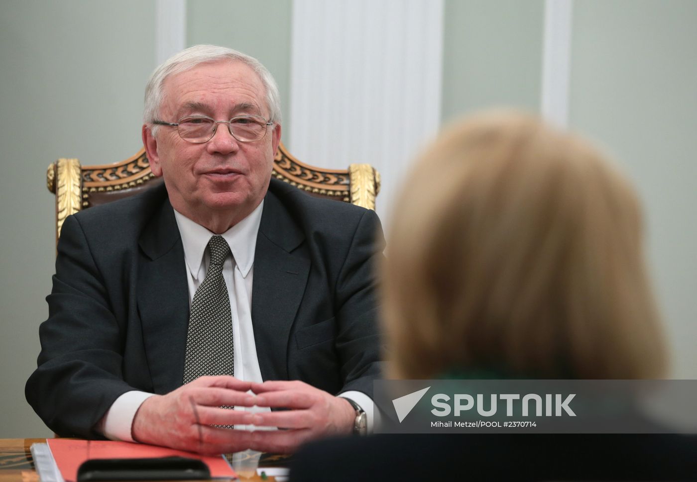 Vladimir Putin meets with Ella Panfilova, Vladimir Lukin