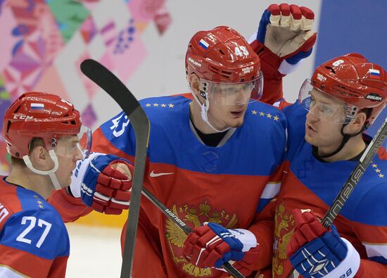 2014 Winter Olympics. Ice hockey. Men. Russia vs. Slovenia