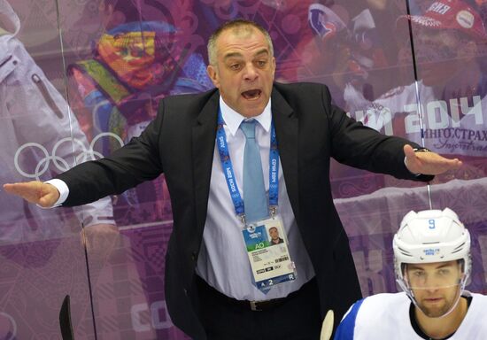2014 Winter Olympics. Ice hockey. Men. Russia vs. Slovenia