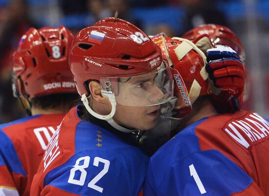 2014 Winter Olympics. Ice hockey. Men. Russia vs. Slovenia