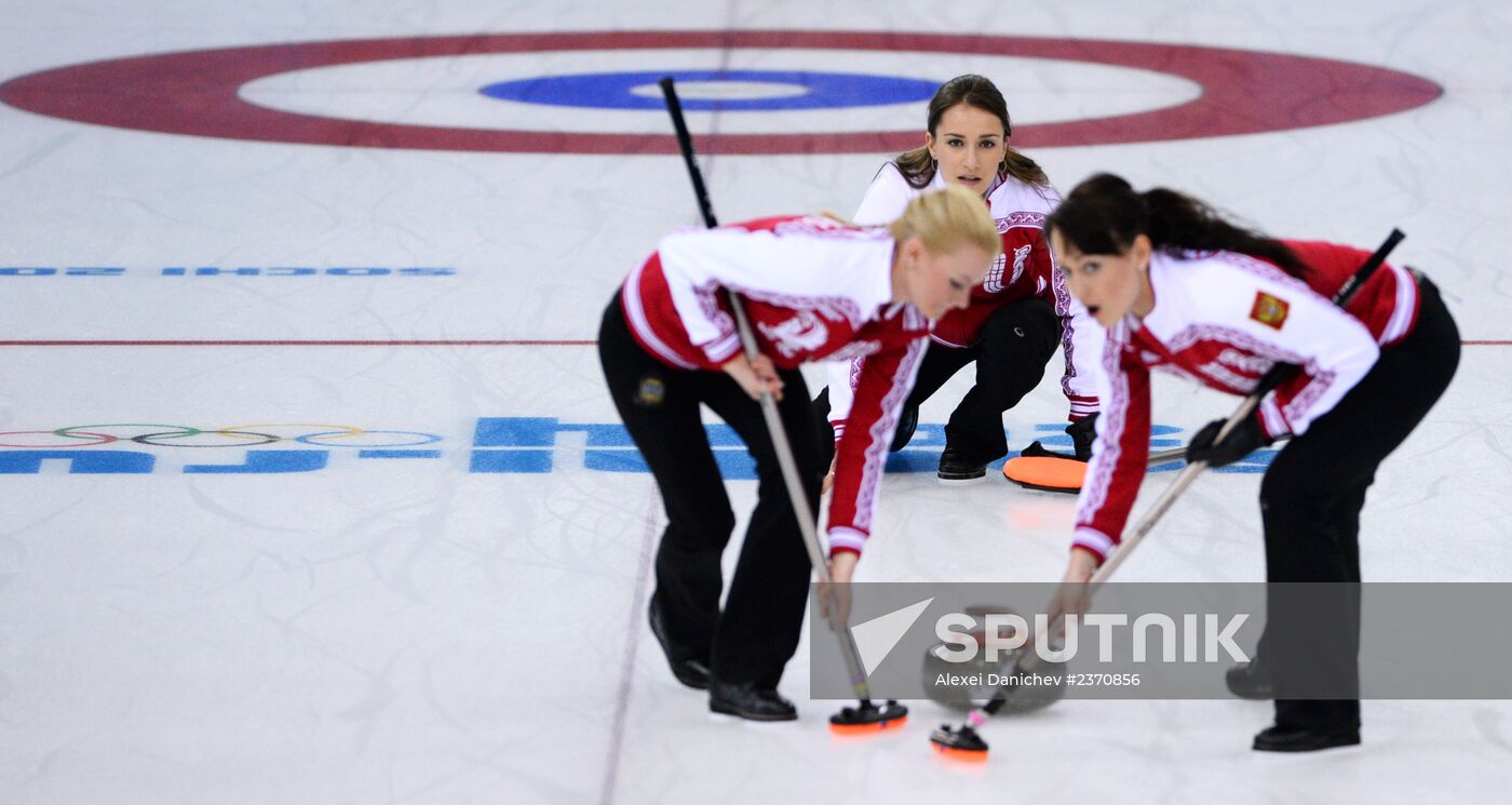 2014 Winter Olympics. Curling. Women. Day Four