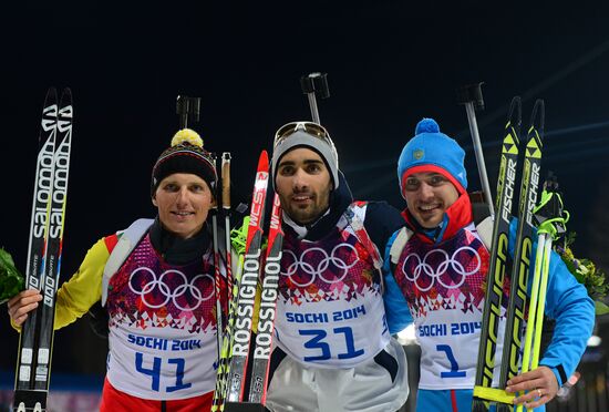 2014 Winter Olympics. Biathlon. Men. Individual race