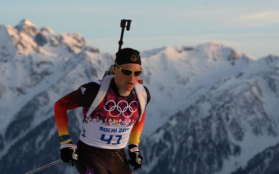 2014 Winter Olympics. Biathlon. Men. Individual race