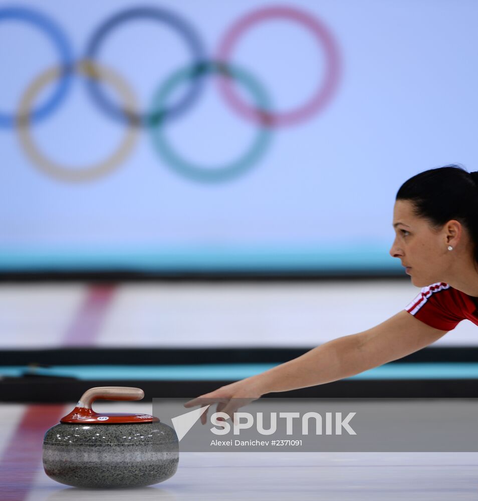 2014 Winter Olympics. Curling. Women. Day Four
