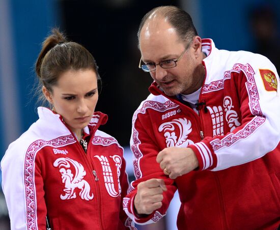 2014 Winter Olympics. Curling. Women. Day Four