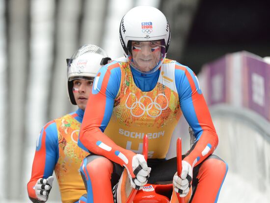 2014 Winter Olympics. Luge. Mixed team relay