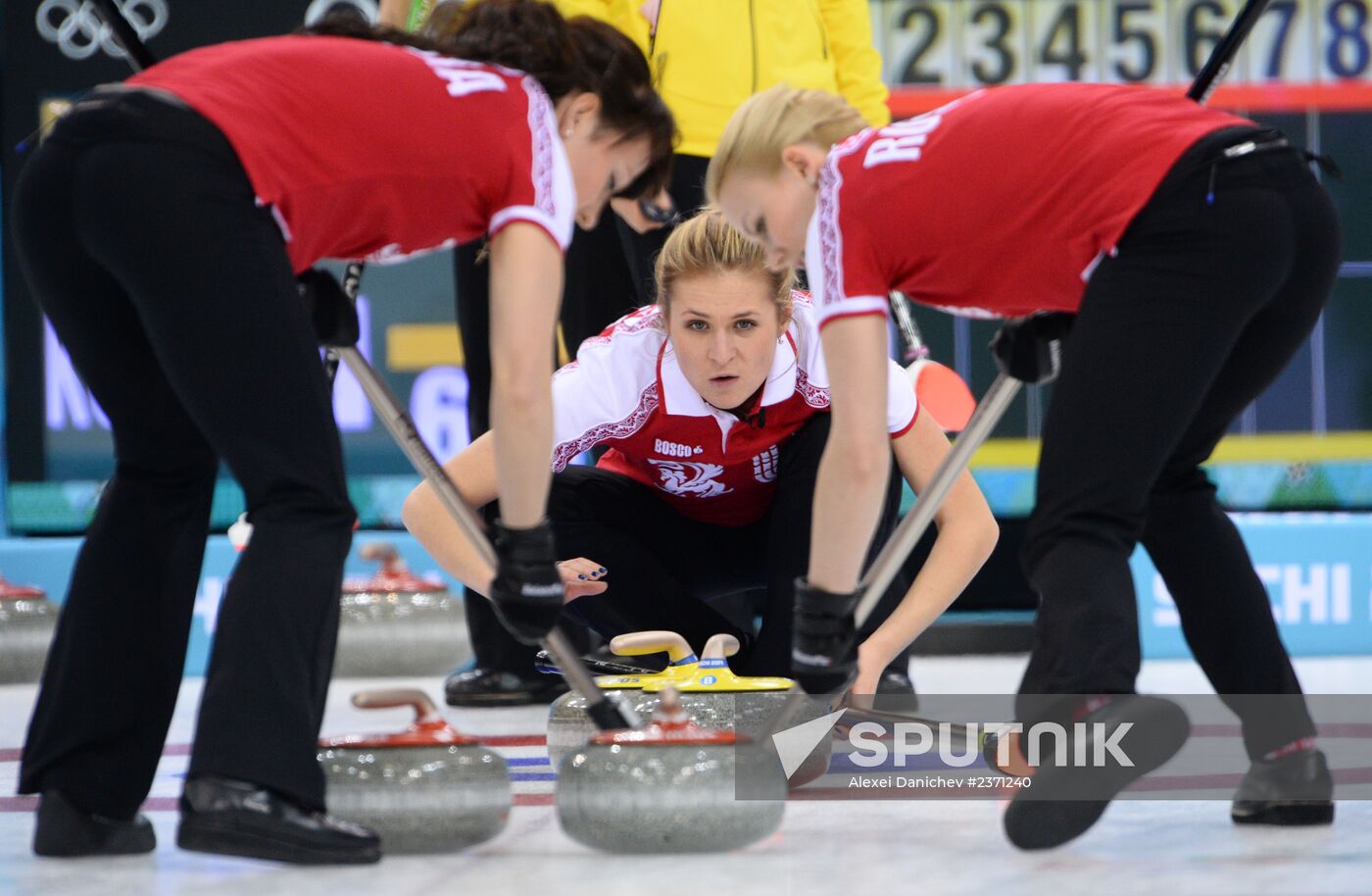 2014 Winter Olympics. Curling. Women. Day Four