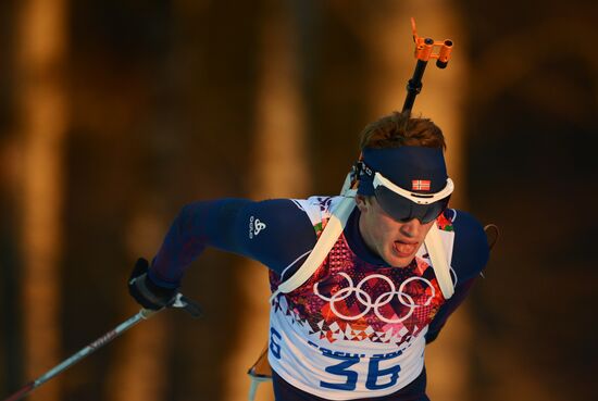 2014 Winter Olympics. Biathlon. Men. Individual race