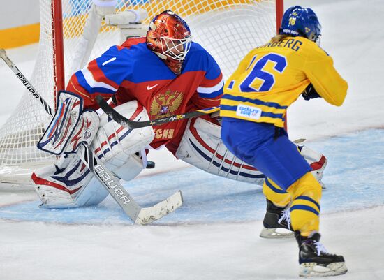 2014 Winter Olympics. Ice hockey. Women. Russia vs. Sweden