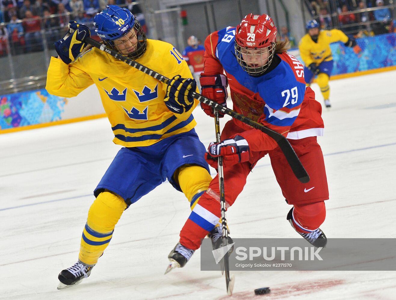 2014 Winter Olympics. Ice hockey. Women. Sweden vs. Russia