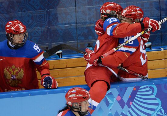 2014 Winter Olympics. Ice hockey. Women. Sweden vs. Russia