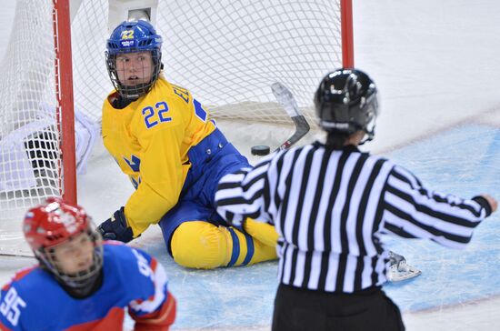2014 Winter Olympics. Ice hockey. Women. Sweden vs. Russia