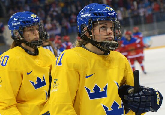 2014 Winter Olympics. Ice hockey. Women. Sweden vs. Russia