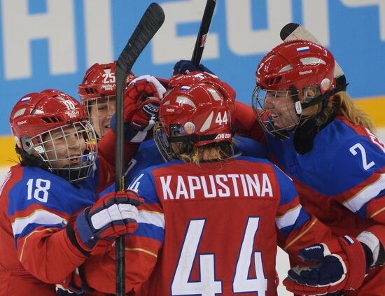 2014 Winter Olympics. Ice hockey. Women. Sweden vs. Russia