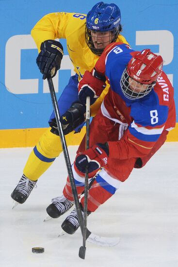 2014 Winter Olympics. Ice hockey. Women. Sweden vs. Russia