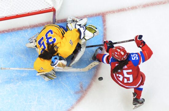 2014 Winter Olympics. Ice hockey. Women. Sweden vs. Russia