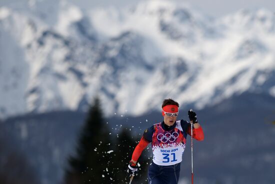 2014 Olympics. Cross-country skiing. Men. Individual race