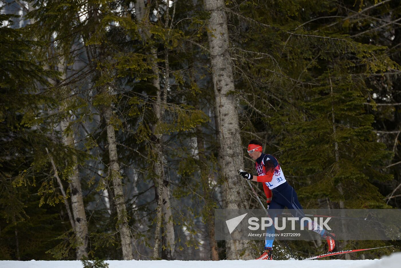 2014 Olympics. Cross-country skiing. Men. Individual race