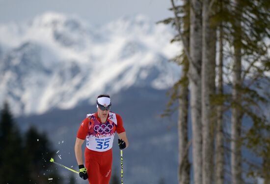 2014 Olympics. Cross-country skiing. Men. Individual race