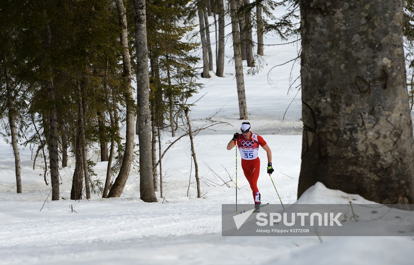 2014 Olympics. Cross-country skiing. Men. Individual race