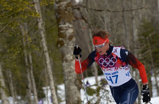 2014 Olympics. Cross-country skiing. Men. Individual race