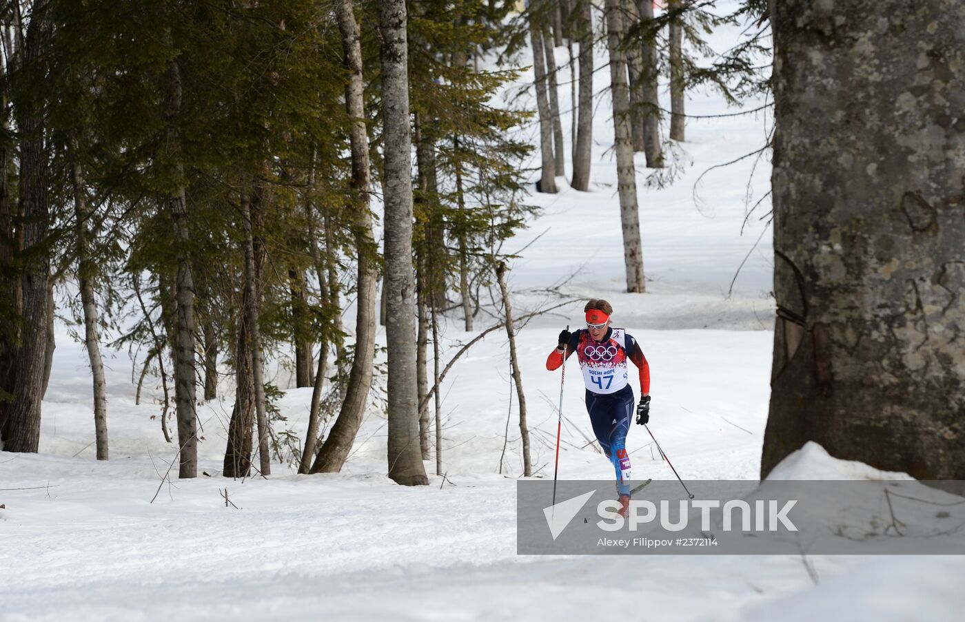 2014 Olympics. Cross-country skiing. Men. Individual race