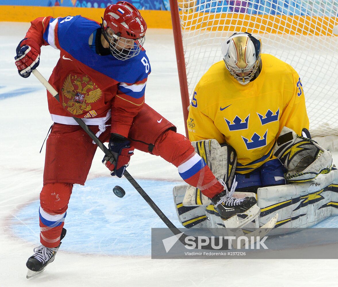 2014 Winter Olympics. Ice hockey. Women. Sweden vs. Russia