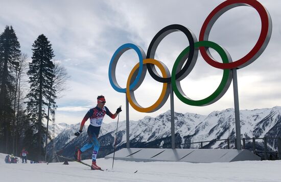 2014 Olympics. Cross-country skiing. Men. Individual race