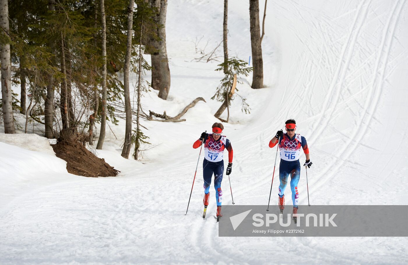 2014 Olympics. Cross-country skiing. Men. Individual race