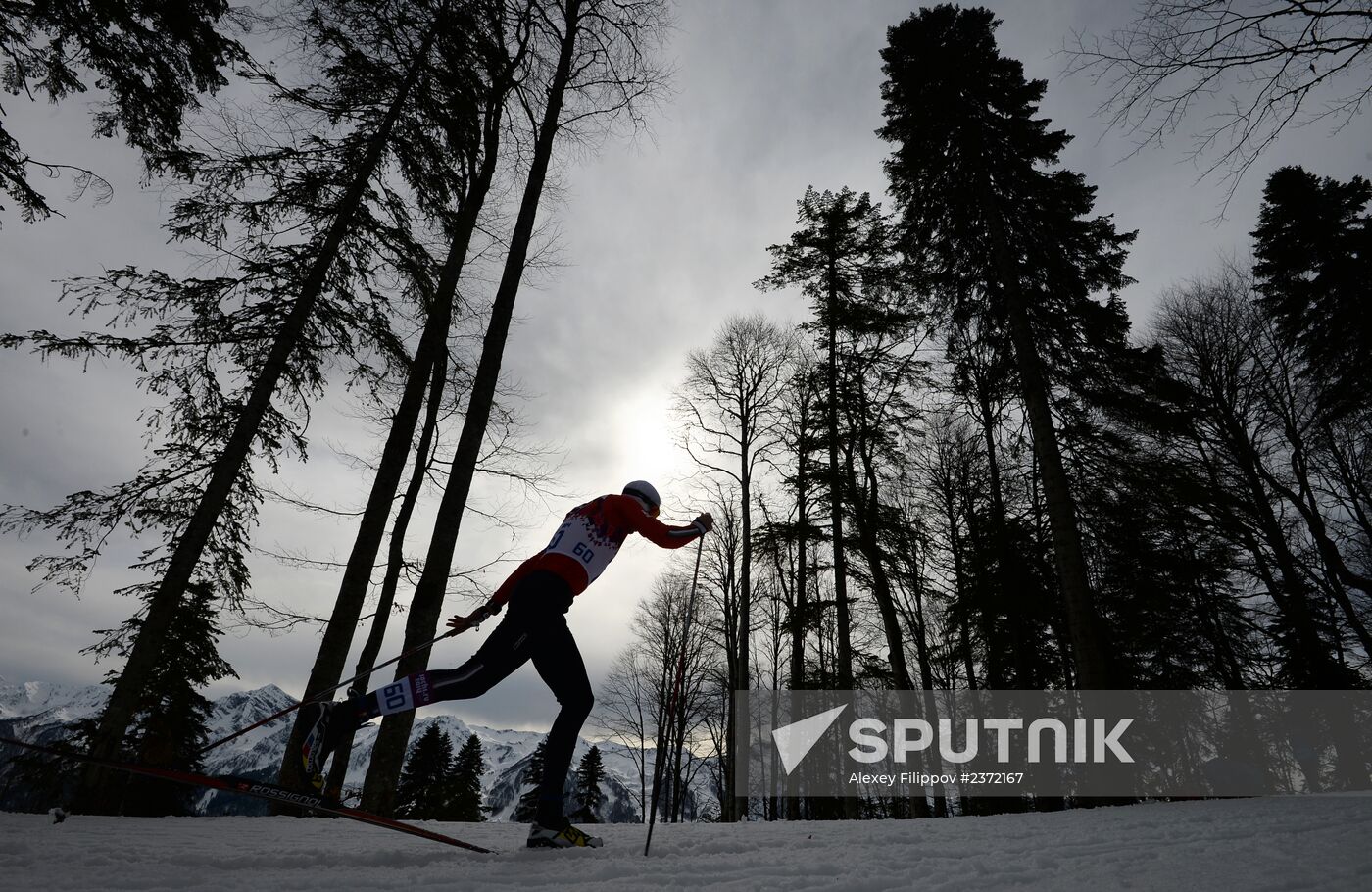 2014 Olympics. Cross-country skiing. Men. Individual race