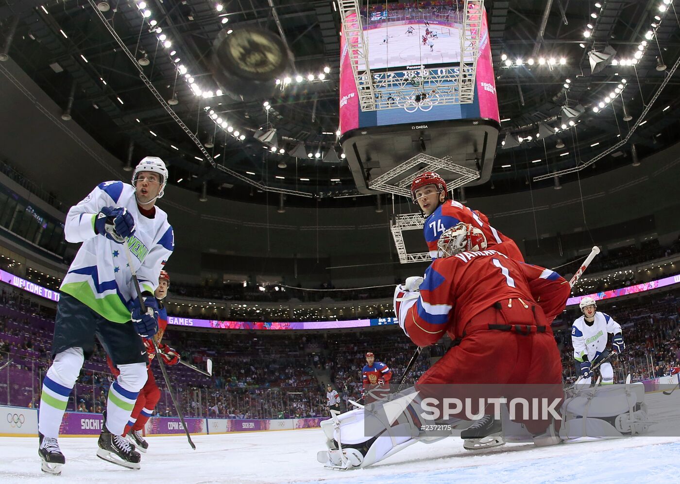 2014 Winter Olympics. Ice hockey. Men. Russia vs. Slovenia